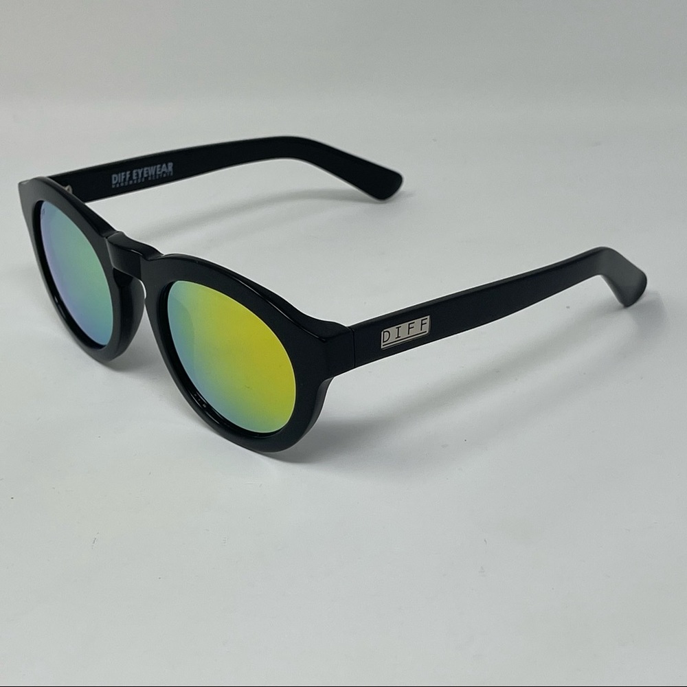 Diff Sunglasses Dime Black Frame Mirrored Yellow … - image 3